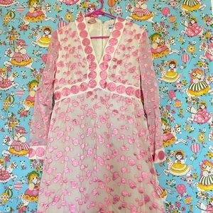 Pristine condition vintage embroidered maxi dress
